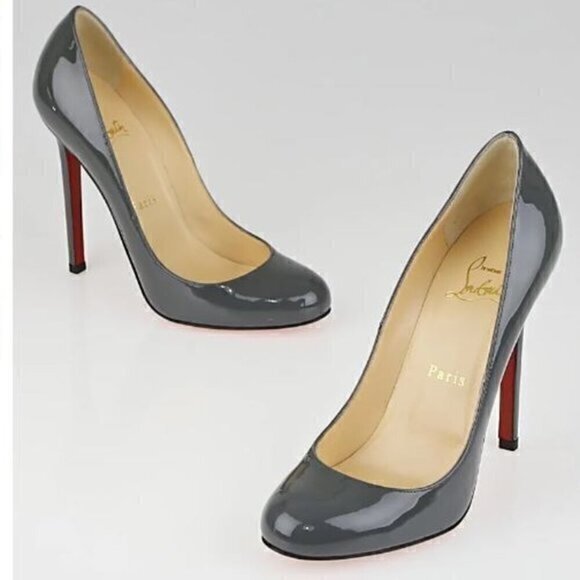 CHRISTIAN LOUBOUTIN Ron Ron 100 Patent Leather Pumps size 7 Red Bottoms - Picture 2 of 15